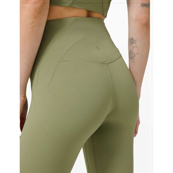 Lululemon Sz 4 Nulu Fold High-Rise Yoga Tight 25" Rosemary Sage Green - Picture 2 of 13